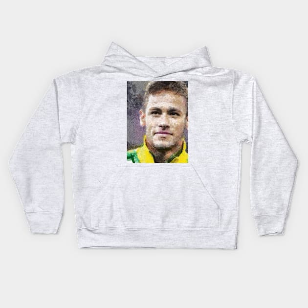 Neymar Kids Hoodie by bogfl